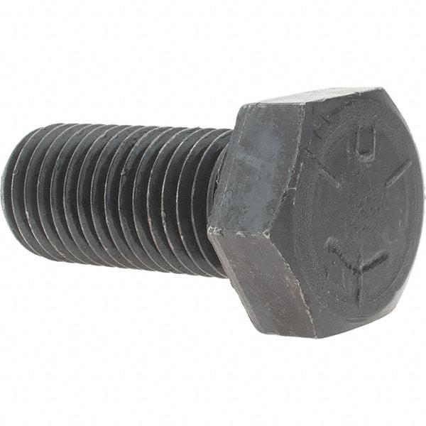 Value Collection - 1-8 UNC, 2-1/4" Length Under Head Hex Head Cap Screw - Fully Threaded, Grade 5 Steel, Uncoated, 1-1/2" Hex - Apex Tool & Supply