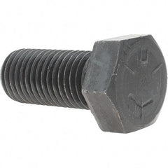 Value Collection - 1-8 UNC, 2-1/4" Length Under Head Hex Head Cap Screw - Fully Threaded, Grade 5 Steel, Uncoated, 1-1/2" Hex - Apex Tool & Supply