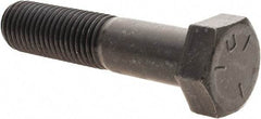 Value Collection - 7/8-9 UNC, 4" Length Under Head Hex Head Cap Screw - Partially Threaded, Grade 5 Steel, Uncoated, 1-5/16" Hex - Apex Tool & Supply
