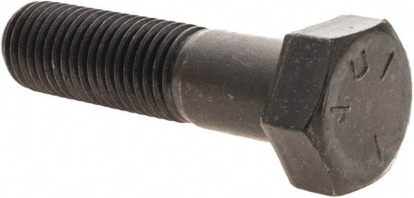 Value Collection - 7/8-9 UNC, 3-1/2" Length Under Head Hex Head Cap Screw - Partially Threaded, Grade 5 Steel, Uncoated, 1-5/16" Hex - Apex Tool & Supply