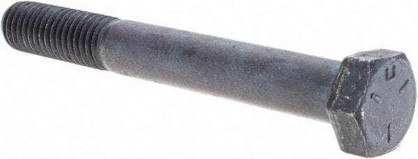 Value Collection - 1/2-13 UNC, 4" Length Under Head Hex Head Cap Screw - Partially Threaded, Grade 5 Steel, Uncoated, 3/4" Hex - Apex Tool & Supply