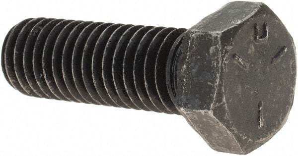 Value Collection - 1/2-13 UNC, 1-1/2" Length Under Head Hex Head Cap Screw - Fully Threaded, Grade 5 Steel, Uncoated, 3/4" Hex - Apex Tool & Supply