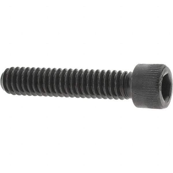 Value Collection - 1/4-20 UNC Hex Socket Drive, Socket Cap Screw - Alloy Steel, Black Oxide Finish, Fully Threaded, 1-1/4" Length Under Head - Apex Tool & Supply