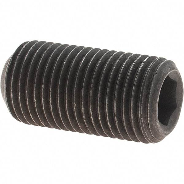 Value Collection - 1/2-20 UNF, 1" OAL, Cup Point Set Screw - Grade 8 Alloy Steel, 1/4" Key - Apex Tool & Supply