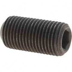 Value Collection - 1/2-20 UNF, 1" OAL, Cup Point Set Screw - Grade 8 Alloy Steel, 1/4" Key - Apex Tool & Supply