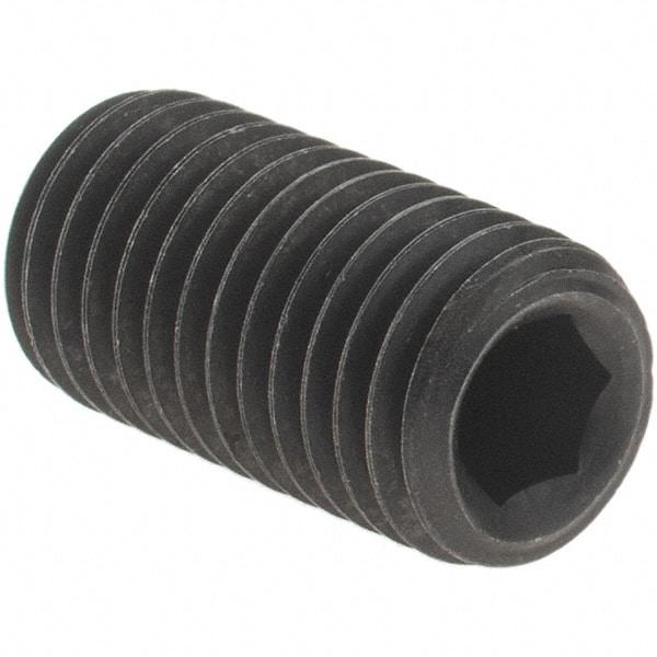 Value Collection - 5/16-24 UNF, 5/8" OAL, Cup Point Set Screw - Grade 8 Alloy Steel, 5/32" Key - Apex Tool & Supply