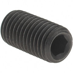 Value Collection - 5/16-24 UNF, 5/8" OAL, Cup Point Set Screw - Grade 8 Alloy Steel, 5/32" Key - Apex Tool & Supply