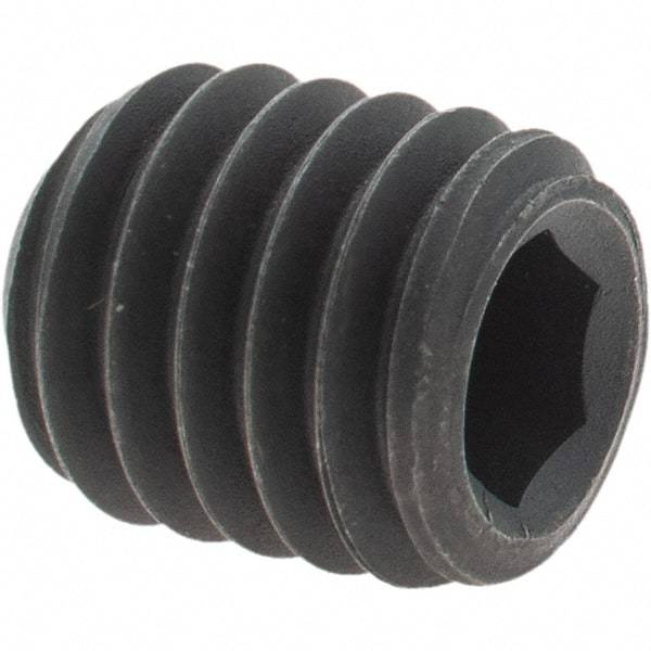 Value Collection - 7/16-14 UNC, 1/2" OAL, Cup Point Set Screw - Grade 8 Alloy Steel, 7/32" Key - Apex Tool & Supply