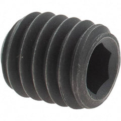 Value Collection - 7/16-14 UNC, 1/2" OAL, Cup Point Set Screw - Grade 8 Alloy Steel, 7/32" Key - Apex Tool & Supply