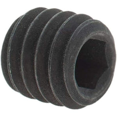 Value Collection - 5/16-18 UNC, 5/16" OAL, Cup Point Set Screw - Grade 8 Alloy Steel, 5/32" Key - Apex Tool & Supply