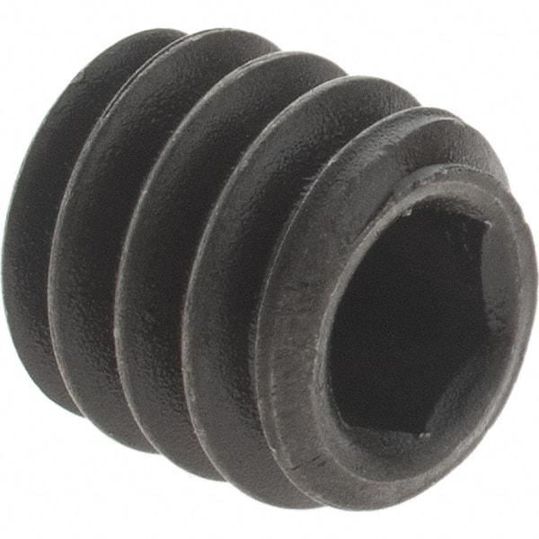 Value Collection - 1/4-20 UNC, 1/4" OAL, Cup Point Set Screw - Grade 8 Alloy Steel, 1/8" Key - Apex Tool & Supply