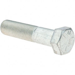 Value Collection - 9/16-18 UNF, 2-1/2" Length Under Head Hex Head Cap Screw - Partially Threaded, Grade 5 Steel, Zinc-Plated Finish, 13/16" Hex - Apex Tool & Supply