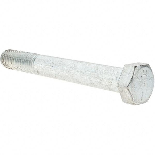 Value Collection - 3/4-10 UNC, 6" Length Under Head Hex Head Cap Screw - Partially Threaded, Grade 5 Steel, Zinc-Plated Finish, 1-1/8" Hex - Apex Tool & Supply
