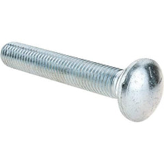 Value Collection - 5/8-11 UNC 4" Length Under Head, Standard Square Neck, Carriage Bolt - Grade 8 Alloy Steel, Zinc-Plated Clear Chromate Finish - Apex Tool & Supply