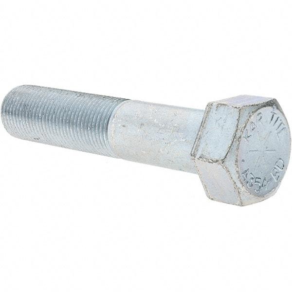 Value Collection - 3/4-16 UNF, 3-1/2" Length Under Head Hex Head Cap Screw - Partially Threaded, Grade 8 Alloy Steel, Zinc-Plated Finish, 1-1/8" Hex - Apex Tool & Supply