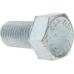 Value Collection - 1-8 UNC, 2" Length Under Head Hex Head Cap Screw - Fully Threaded, Grade 8 Alloy Steel, Zinc-Plated Finish, 1-1/2" Hex - Apex Tool & Supply