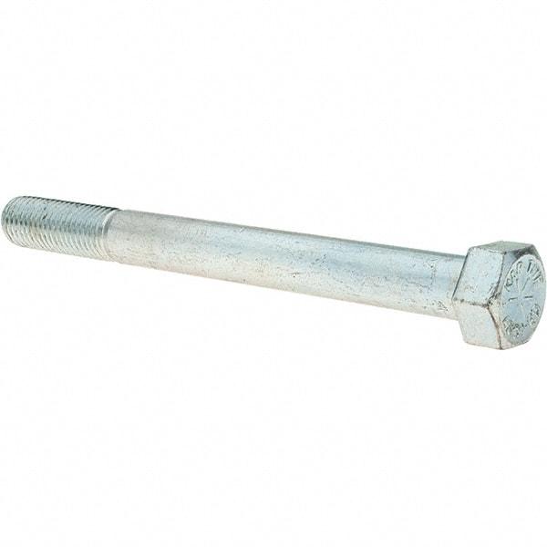 Value Collection - 3/4-10 UNC, 8" Length Under Head Hex Head Cap Screw - Partially Threaded, Grade 8 Alloy Steel, Zinc-Plated Finish, 1-1/8" Hex - Apex Tool & Supply