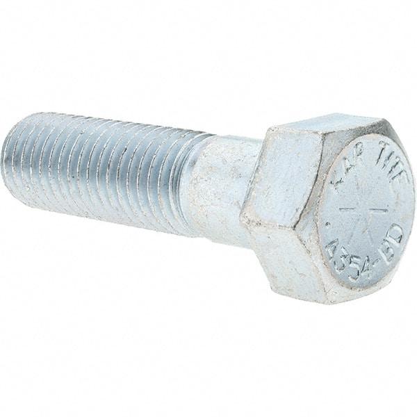 Value Collection - 3/4-10 UNC, 2-3/4" Length Under Head Hex Head Cap Screw - Partially Threaded, Grade 8 Alloy Steel, Zinc-Plated Finish, 1-1/8" Hex - Apex Tool & Supply