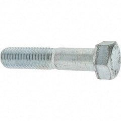 Value Collection - 5/8-11 UNC, 3" Length Under Head Hex Head Cap Screw - Partially Threaded, Grade 8 Alloy Steel, Zinc-Plated Finish, 15/16" Hex - Apex Tool & Supply