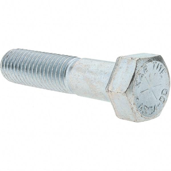 Value Collection - 5/8-11 UNC, 2-3/4" Length Under Head Hex Head Cap Screw - Partially Threaded, Grade 8 Alloy Steel, Zinc-Plated Finish, 15/16" Hex - Apex Tool & Supply