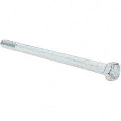 Value Collection - 3/8-16 UNC, 6" Length Under Head Hex Head Cap Screw - Partially Threaded, Grade 8 Alloy Steel, Zinc-Plated Finish, 9/16" Hex - Apex Tool & Supply