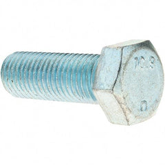 Value Collection - M16x2.00mm Metric Coarse, 45mm Length Under Head Hex Head Cap Screw - Fully Threaded, Grade 10.9 Steel, Zinc-Plated Finish, 24mm Hex - Apex Tool & Supply