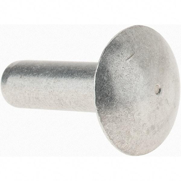 Value Collection - 3/16" Body Diam, Brazier Aluminum Solid Rivet - 5/8" Length Under Head - Apex Tool & Supply
