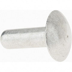 Value Collection - 1/4" Body Diam, Brazier Aluminum Solid Rivet - 3/4" Length Under Head - Apex Tool & Supply