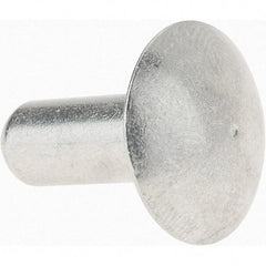 Value Collection - 1/4" Body Diam, Brazier Aluminum Solid Rivet - 5/8" Length Under Head - Apex Tool & Supply