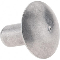 Value Collection - 3/16" Body Diam, Brazier Aluminum Solid Rivet - 3/8" Length Under Head - Apex Tool & Supply