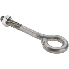 Value Collection - 5/16-18, Stainless Steel Wire Turned Open Eye Bolt - 1-1/4" Thread Length, 5/8" ID, 2-1/2" Shank Length - Apex Tool & Supply