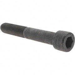 Value Collection - 5/8-11 UNC Hex Socket Drive, Socket Cap Screw - Alloy Steel, Black Oxide Finish, Partially Threaded, 4-1/4" Length Under Head - Apex Tool & Supply