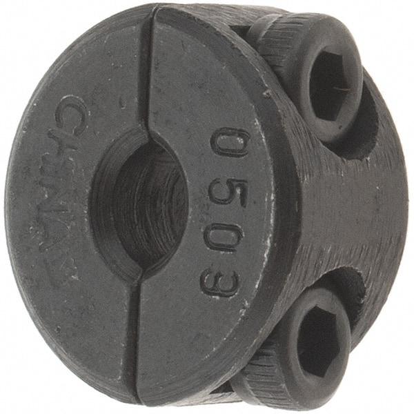 Value Collection - 5mm Bore, Steel, Two Piece Shaft Collar - 11/16" Outside Diam - Apex Tool & Supply