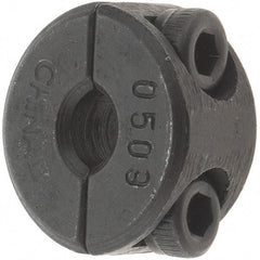 Value Collection - 5mm Bore, Steel, Two Piece Shaft Collar - 11/16" Outside Diam - Apex Tool & Supply