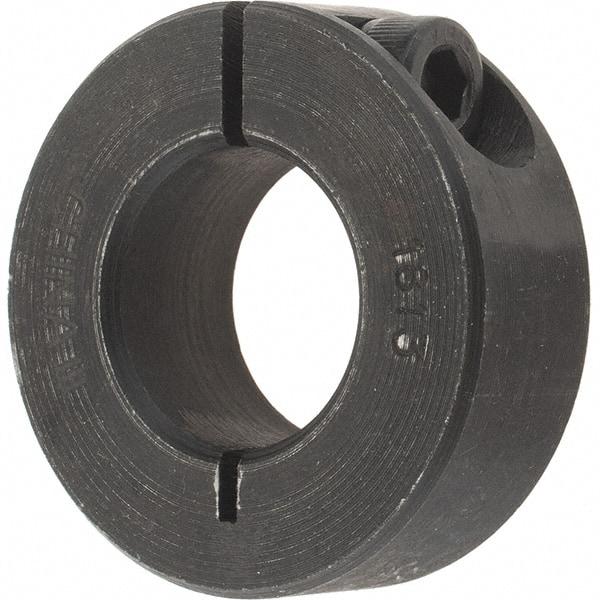 Value Collection - 18mm Bore, Steel, One Piece Clamp Collar - 1-1/2" Outside Diam - Apex Tool & Supply