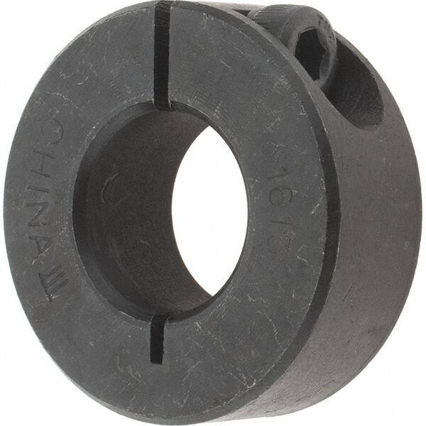 Value Collection - 16mm Bore, Steel, One Piece Clamp Collar - 1-3/8" Outside Diam - Apex Tool & Supply