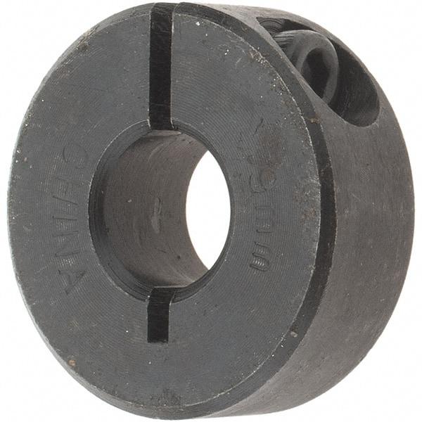 Value Collection - 9mm Bore, Steel, One Piece Clamp Collar - 1" Outside Diam - Apex Tool & Supply