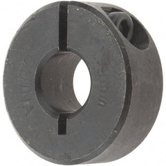 Value Collection - 9mm Bore, Steel, One Piece Clamp Collar - 1" Outside Diam - Apex Tool & Supply