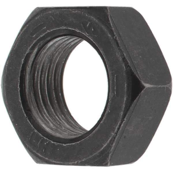 Value Collection - 1/2-20 UNF Steel Left Hand Hex Jam Nut - 3/4" Across Flats, 5/16" High, Zinc Clear Finish - Apex Tool & Supply