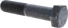 Value Collection - 1-8 UNC, 5" Length Under Head Hex Head Cap Screw - Partially Threaded, Grade 8 Alloy Steel, Uncoated, 1-1/2" Hex - Apex Tool & Supply