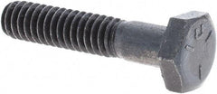 Value Collection - 1/4-20 UNC, 1-1/4" Length Under Head Hex Head Cap Screw - Partially Threaded, Grade 5 Steel, Uncoated, 7/16" Hex - Apex Tool & Supply