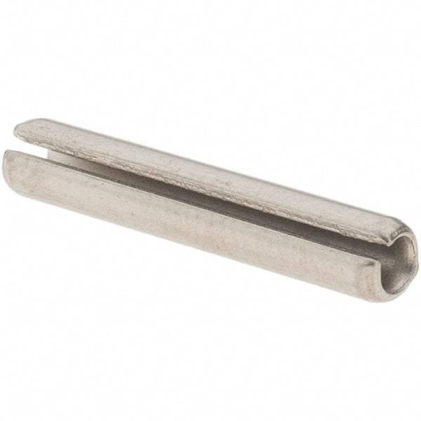 Made in USA - 1/8" Diam x 3/4" Long Slotted Spring Pin - Grade 420 Stainless Steel, Bright Finish - Apex Tool & Supply
