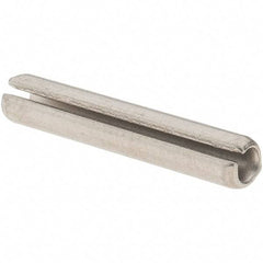 Made in USA - 1/8" Diam x 3/4" Long Slotted Spring Pin - Grade 420 Stainless Steel, Bright Finish - Apex Tool & Supply