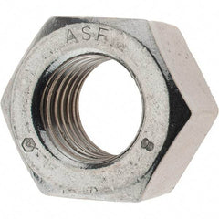 Value Collection - 7/8-9 UNC Stainless Steel Right Hand Heavy Hex Nut - 1-7/16" Across Flats, 55/64" High - Apex Tool & Supply