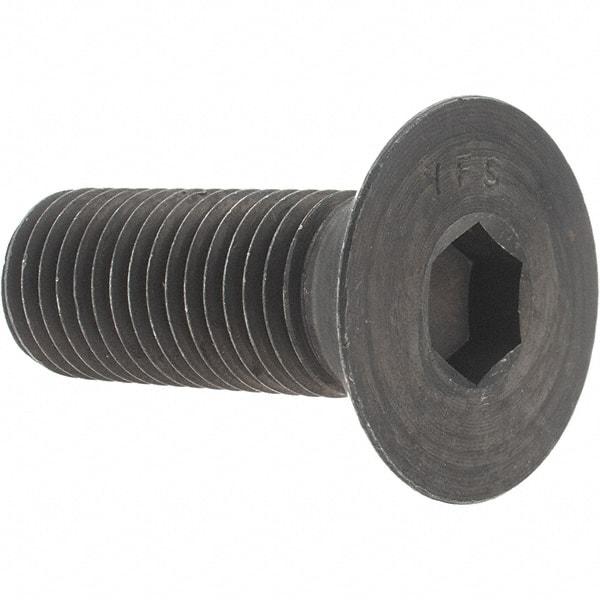 Value Collection - 7/8-9 UNC Hex Socket Drive, 82° Flat Screw - Alloy Steel, Black Oxide Finish, Fully Threaded, 2-1/2" OAL - Apex Tool & Supply