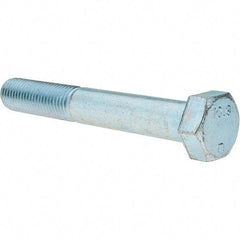 Value Collection - M20x2.50mm Metric Coarse, 140mm Length Under Head Hex Head Cap Screw - Partially Threaded, Grade 10.9 Steel, Zinc-Plated Finish, 30mm Hex - Apex Tool & Supply