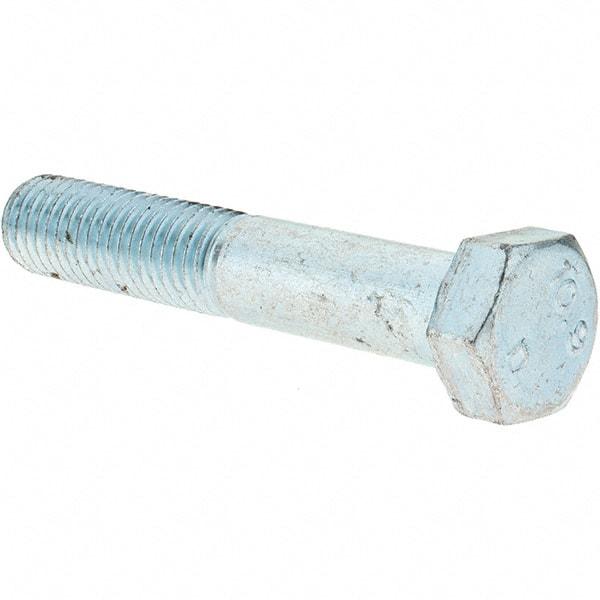 Value Collection - M14x2.00mm Metric Coarse, 80mm Length Under Head Hex Head Cap Screw - Partially Threaded, Grade 10.9 Steel, Zinc-Plated Finish, 22mm Hex - Apex Tool & Supply