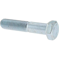 Value Collection - M12x1.75mm Metric Coarse, 60mm Length Under Head Hex Head Cap Screw - Partially Threaded, Grade 10.9 Alloy Steel, Zinc-Plated Finish, 19mm Hex - Apex Tool & Supply