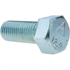 Value Collection - M20x2.50mm Metric Coarse, 50mm Length Under Head Hex Head Cap Screw - Fully Threaded, Grade 8.8 Steel, Zinc-Plated Finish, 30mm Hex - Apex Tool & Supply