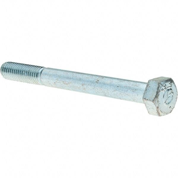 Value Collection - M10x1.50mm Metric Coarse, 100mm Length Under Head Hex Head Cap Screw - Partially Threaded, Grade 8.8 Steel, Zinc-Plated Finish, 17mm Hex - Apex Tool & Supply